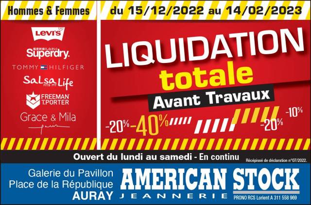 Liquidation totale avant travaux